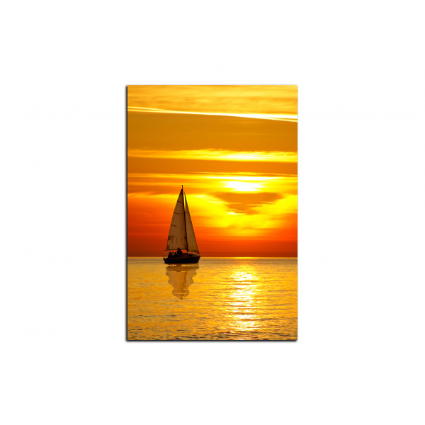 Obraz na plátně - Loď při západu slunce - obdélník